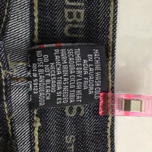 FUBU Kids Slim Straight Dark Wash Embroidered Jeans Size 10 NWT - Picture 10 of 10